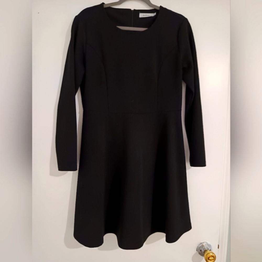 Large black skater dress